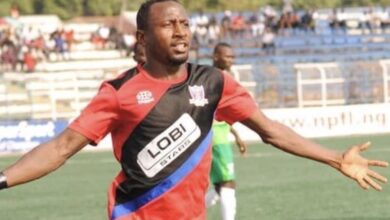 Photo of Lobi Stars striker Austine Ogunye expecting a tough Enyimba clash